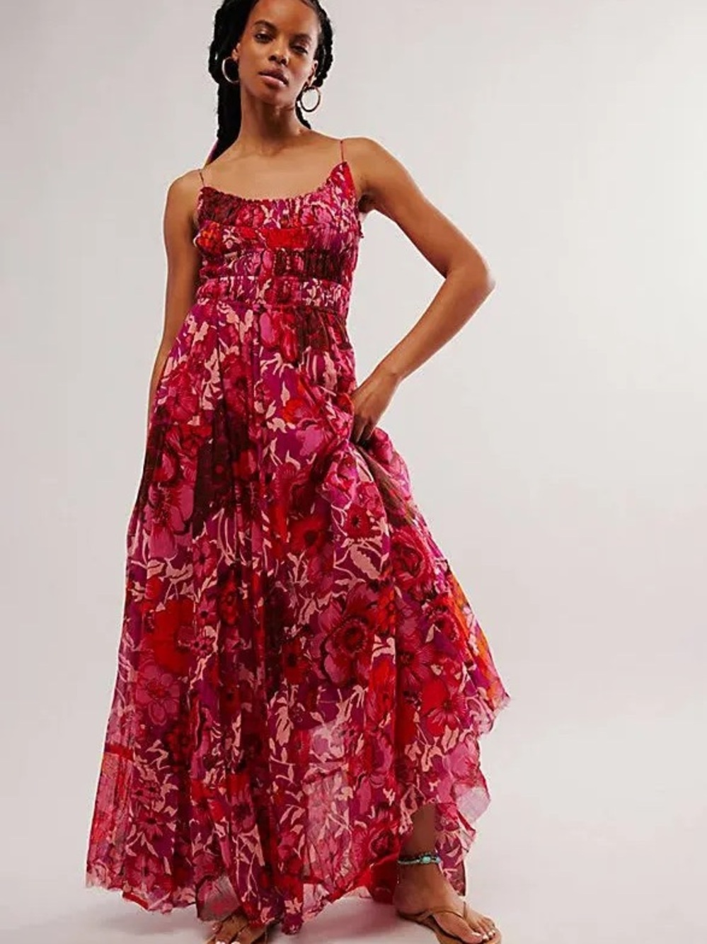 Free People One Ciella Printed Maxi Dress - Baton Rouge Combo